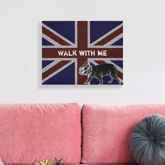 Britannia Series: Francois the French Bulldog Canvas Afdruk (Insitu (Woonkamer))