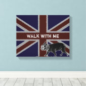 Britannia Series: Francois the French Bulldog Canvas Afdruk (Insitu (Houten vloer))