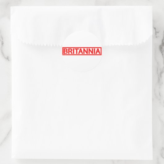Britannia Stamp Ronde Sticker (Tas)