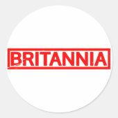 Britannia Stamp Ronde Sticker (Voorkant)