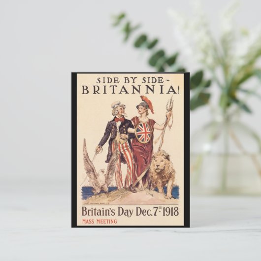 Britannia Wereldoorlog II Briefkaart (Staand voorkant)