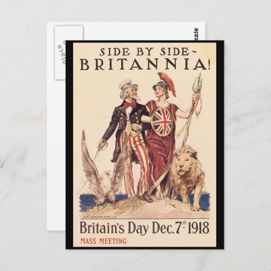 Britannia Wereldoorlog II Briefkaart (Voorkant / Achterkant)