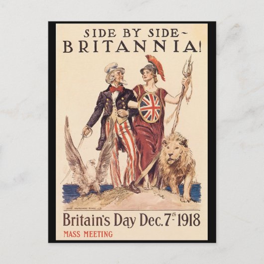 Britannia Wereldoorlog II Briefkaart (Voorkant)
