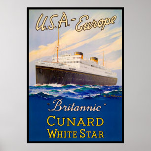  "Britannic" Cunard White Star-Poster Poster