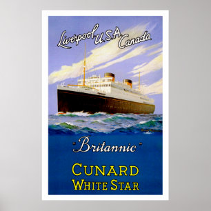 Britannic ~ Liverpool, Verenigde Staten, Canada Poster