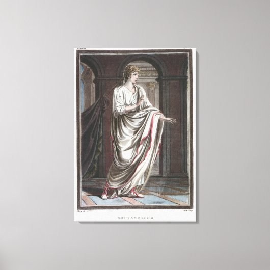 Britannicus, kostuum voor Britannicus door Jean Ra Canvas Afdruk (Voorkant)