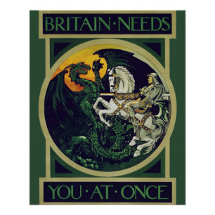 Britannië heeft je nu nodig – St. George Vintage K Perfect Poster