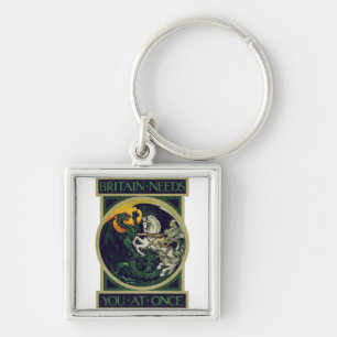 Britannië heeft je nu nodig – St. George Vintage K Sleutelhanger