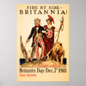 BRITANNIË! Samen aan zij 1918 bondgenoten uit de E Poster (Voorkant)