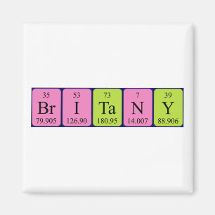 Britany periodieke table name magnet