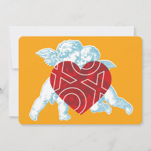 Brite Cupid XOXO Valentijn Kaart. Aankondiging