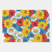 Brite Floral Wrapping Paper Flat Sheet Set 3 (Voorkant 2)