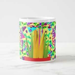  brite patroon kunst surrealistisch grote koffiekop