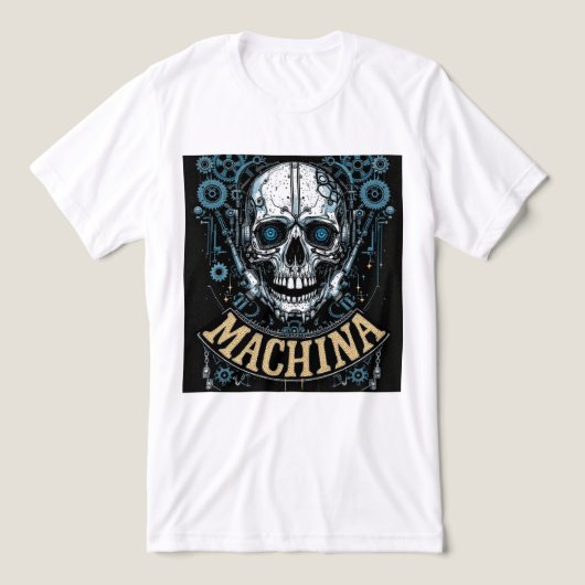 Brite-T Machina Skull 0018991 Tri-Blend Shirt (Design voorkant)