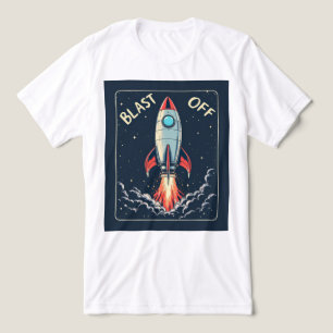 Brite-T Raket Schip Blast Off 0019357 Tri-Blend Shirt