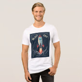 Brite-T Raket Schip Blast Off 0019357 Tri-Blend Shirt (Voorkant volledig)