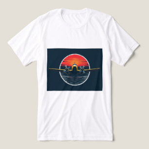 Brite-T Sunset Vliegtuig 0018736 Tri-Blend Shirt