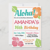 Brithday-feest op het eiland Luau Kaart (Voorkant)