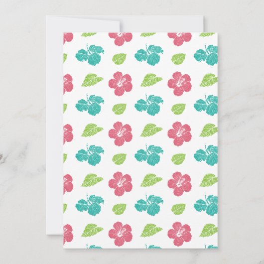 Brithday-feest op het eiland Luau Kaart (Achterkant)