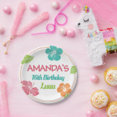 Brithday-feest op het eiland Luau Papieren Bordje (Feest)