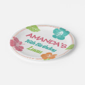 Brithday-feest op het eiland Luau Papieren Bordje (Gekanteld)