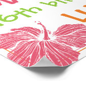 Brithday-feest op het eiland Luau Poster (Hoek)