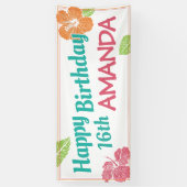 Brithday-feest op het eiland Luau Spandoek (Verticaal)