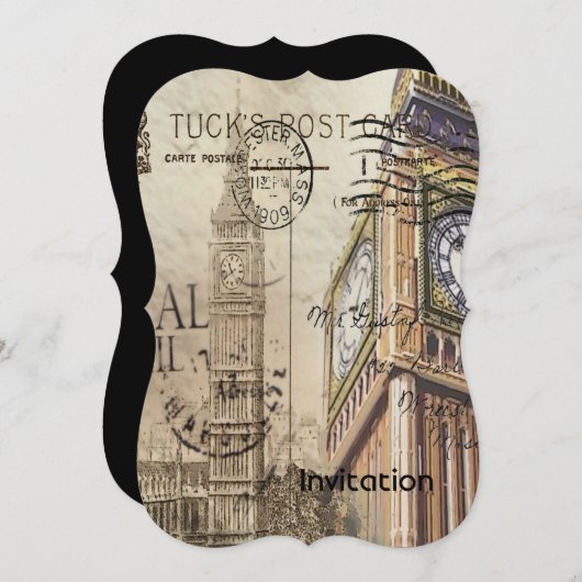 Britian England london clocktower big ben Kaart (Voorkant / Achterkant)