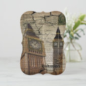 Britian England london clocktower big ben Kaart (Staand voorkant)