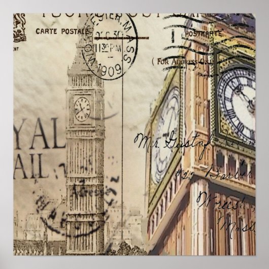 Britian England london clocktower big ben Poster (Voorkant)