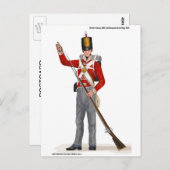 British 48th (Northamptonshire) Regiment 1812 Briefkaart (Voorkant / Achterkant)