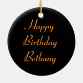 British 7 Spot Ladybug Custom Birthday Keramisch Ornament (Achterkant)