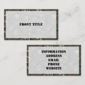 British 95 Forest Green Camouflage Visitekaartje (Voorkant / Achterkant)