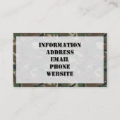 British 95 Forest Green Camouflage Visitekaartje (Achterkant)