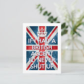 British Accent Briefkaart (Staand voorkant)
