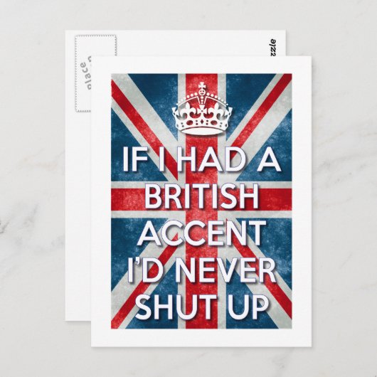 British Accent Briefkaart (Voorkant / Achterkant)