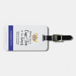 British Afternoon Tea Schattige Koningin Victoria  Bagagelabel