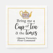 British Afternoon Tea Schattige Queen Victoria Vin Servet (Voorkant)
