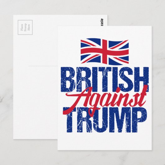 British Against Trump Briefkaart (Voorkant / Achterkant)