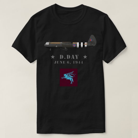 British Airborne D-Day WWWII 6th Airborne Division T-shirt (Design voorkant)