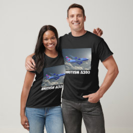 British Airlines Airbus A380-vliegtuig T-shirt