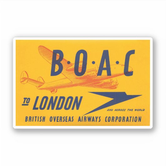 British Airways Aviation Sticker (Voorkant)