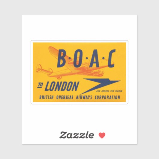 British Airways Aviation Sticker (Vel)
