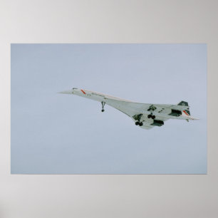 British Airways Concorde on final descent, Ottawa; Poster