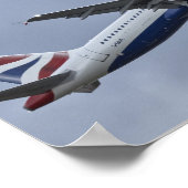 British Airways Vliegtuig Poster (Hoek)