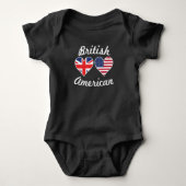 British American Flag Hearts Romper (Voorkant)
