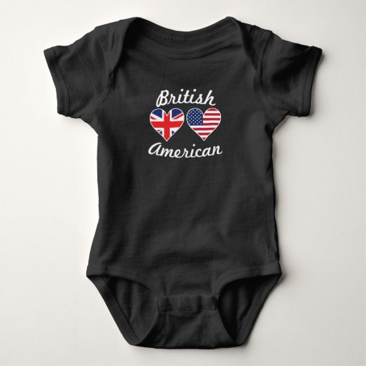 British American Flag Hearts Romper (Voorkant)