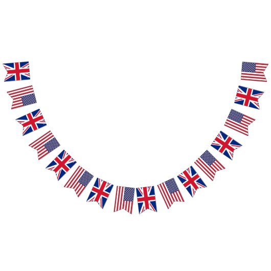 British American Flag, Party Union Jack flag / VS Vlaggetjes (Alle)