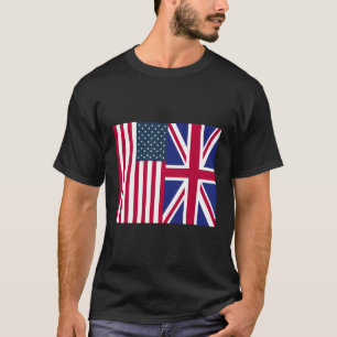 British American Flags Union Jack Verenigd Koninkr T-shirt