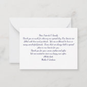 British American Flags Wedding Bedankt Notitiekaartje (Achterkant)